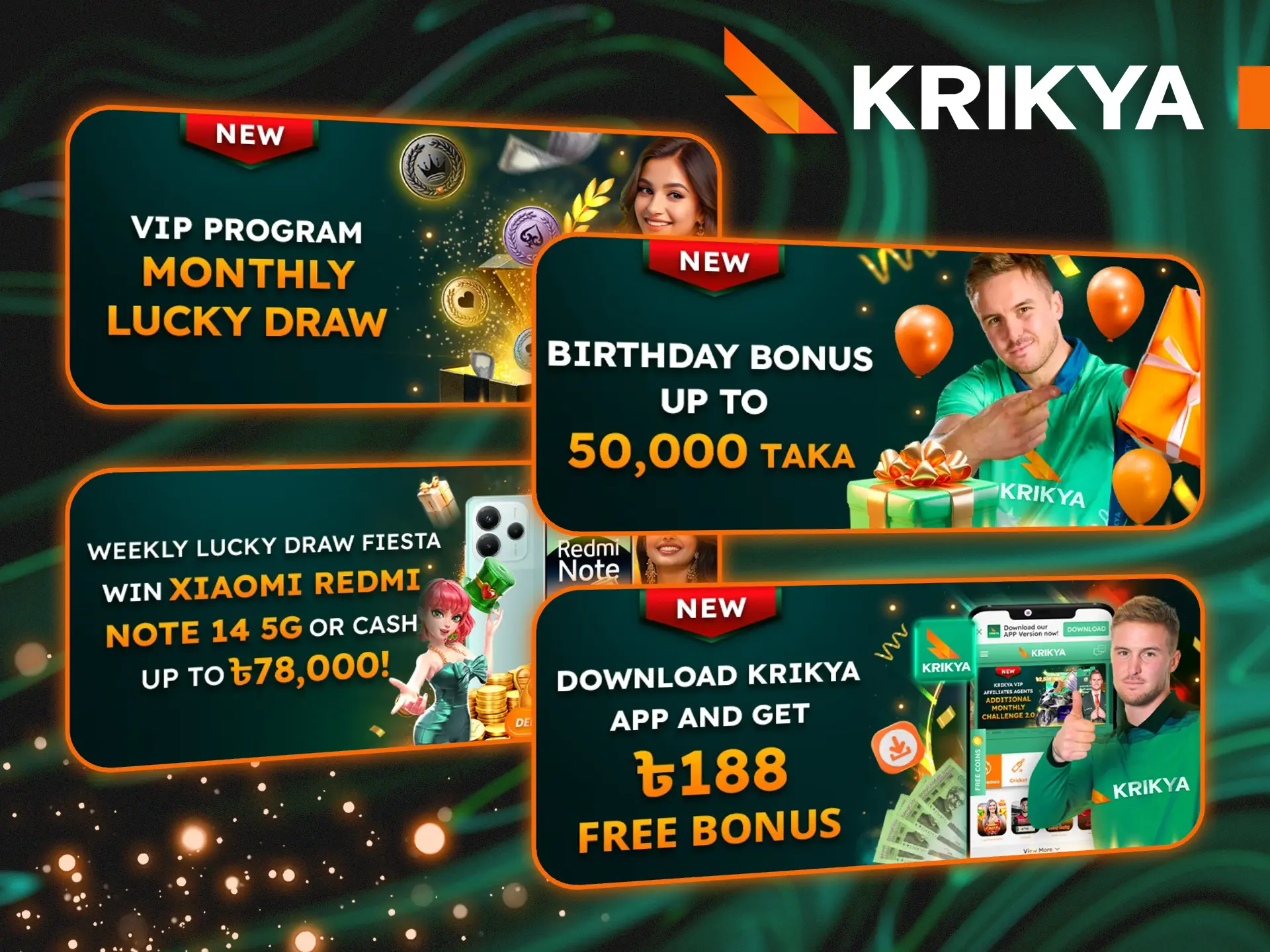 Discover more bonuses at Krikya.