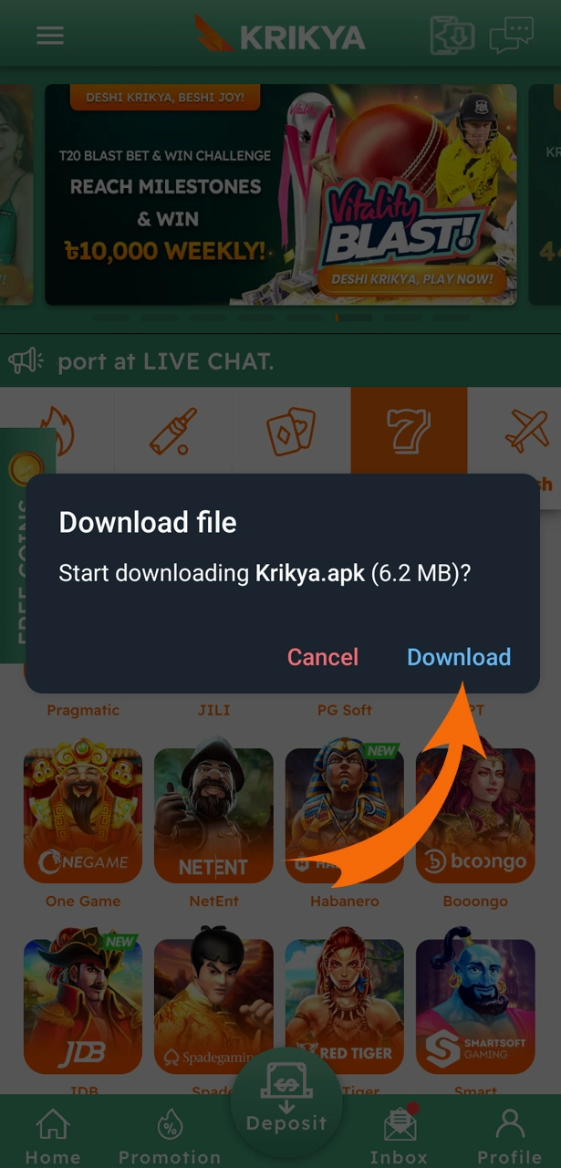 Learn how to download the Krikya APK file to your device.