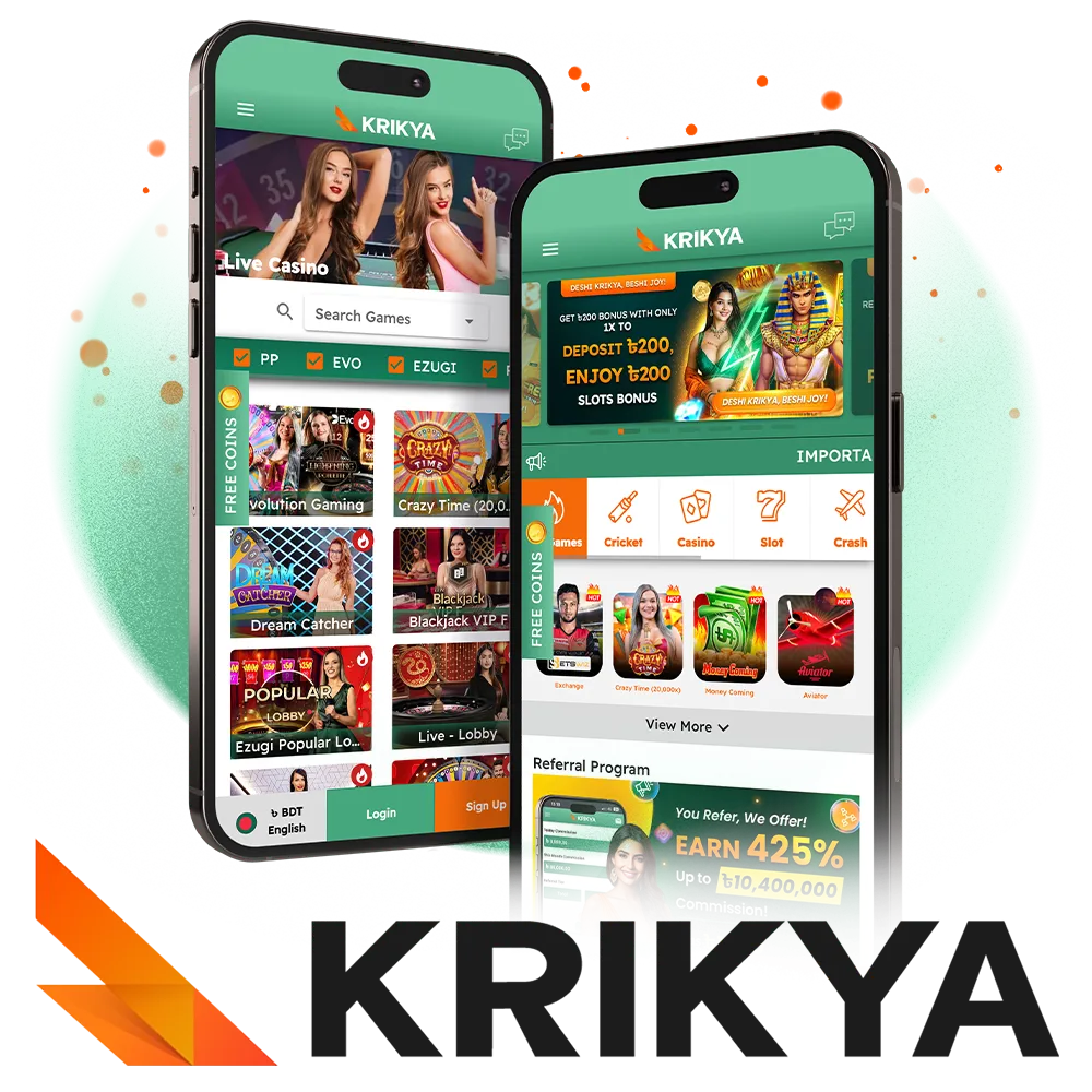 Join Krikya for exciting games and sports betting.