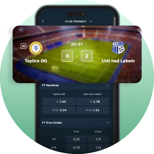 Watch live sports events on Krikya and place bets.