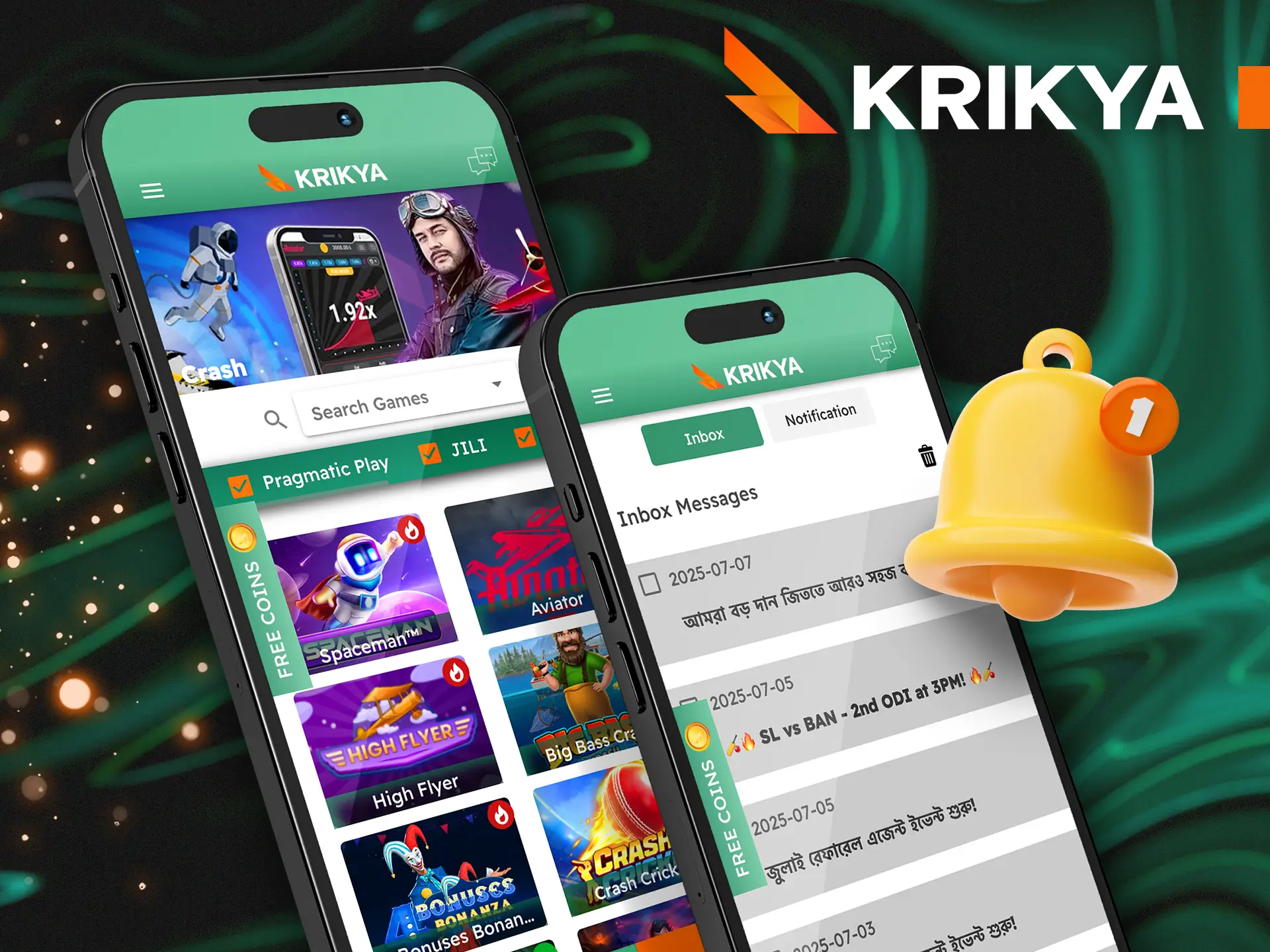 Enable push notifications in the Krikya app, stay updated on the go.