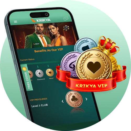 Become a Krikya VIP player and enjoy unique bonuses and rewards.